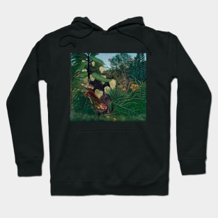 Henri Rousseau Fight between a Tiger and a Buffalo Hoodie